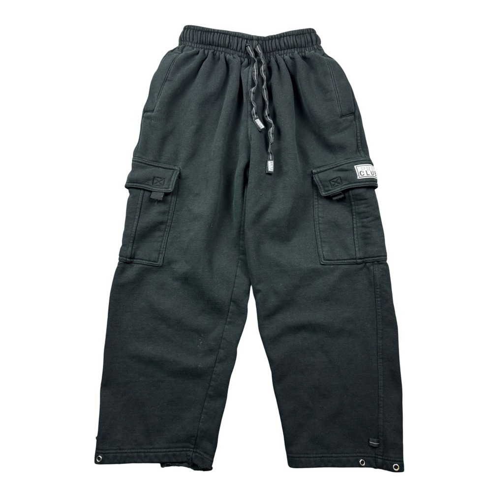Pro Club Heavyweight Cargo Sweatpants Men Medium Black Baggy Streetwear Gym